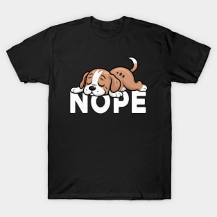 Nope Lazy Dog Lover T-Shirt